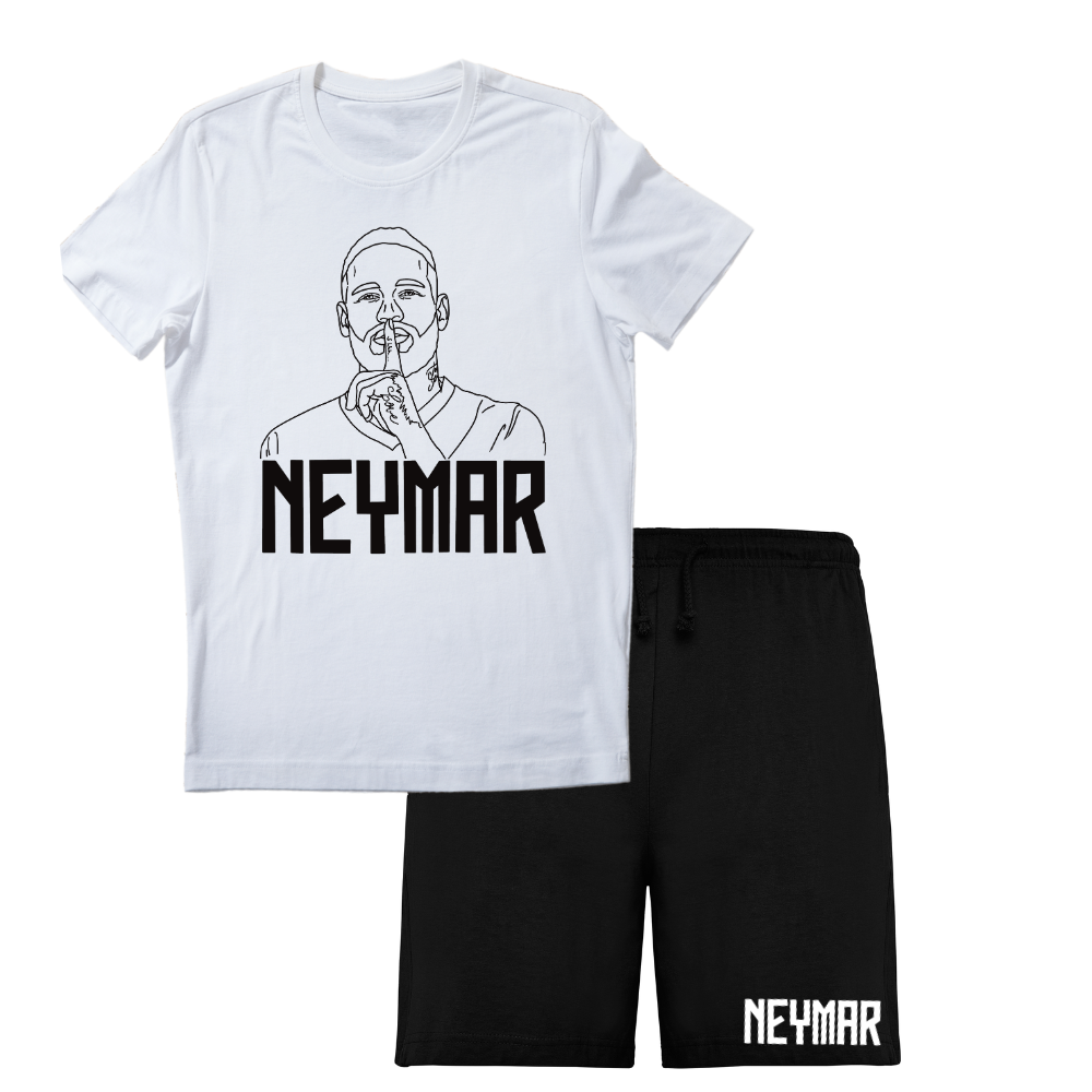 Σετ Μπλουζάκι & Σορτσάκι βαμβακερά Neymar σκίτσο