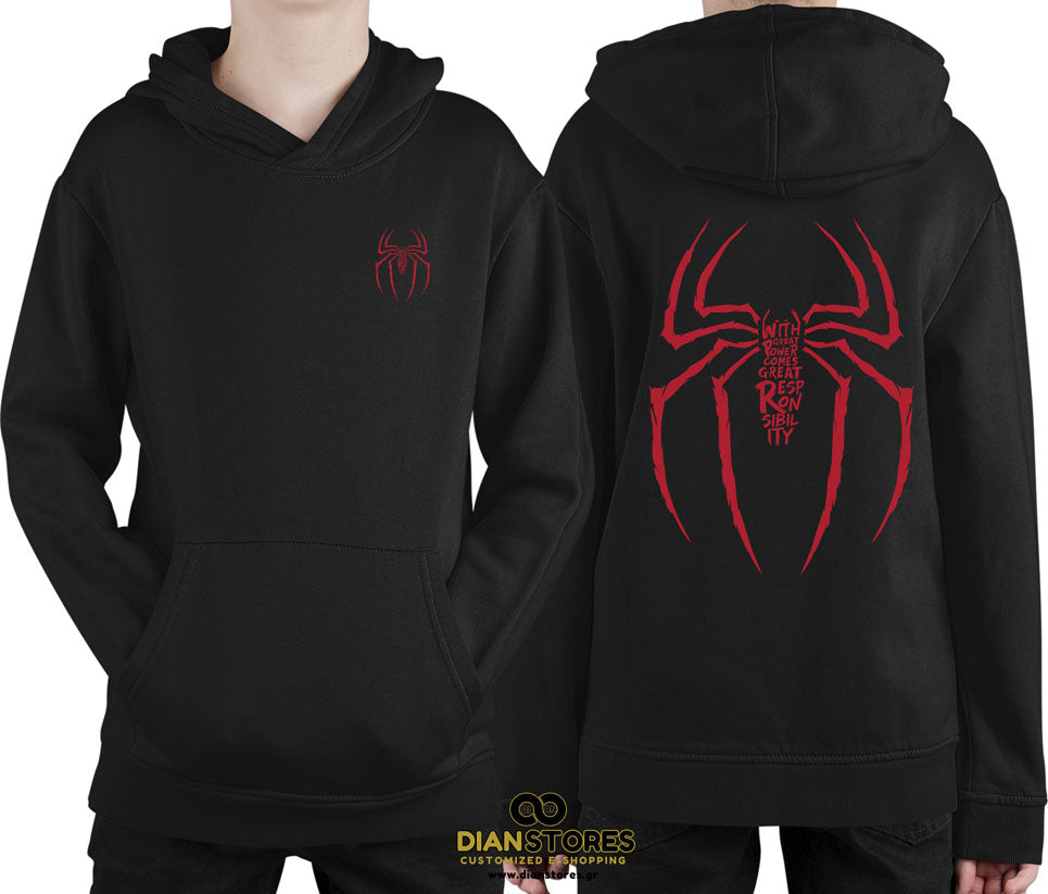 Φούτερ με κουκούλα Spiderman
