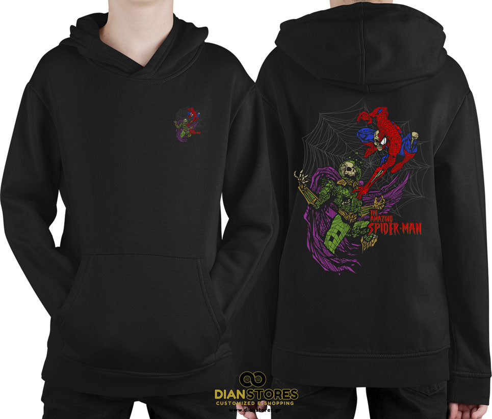 Φούτερ με κουκούλα Spiderman & Green Goblin