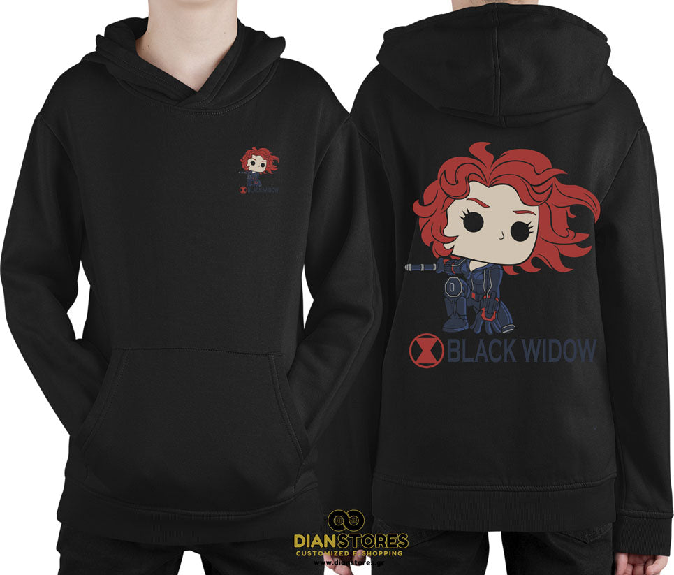Φούτερ με κουκούλα Black Widow