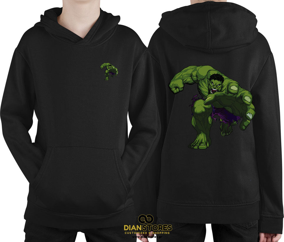 Φούτερ με κουκούλα Hulk