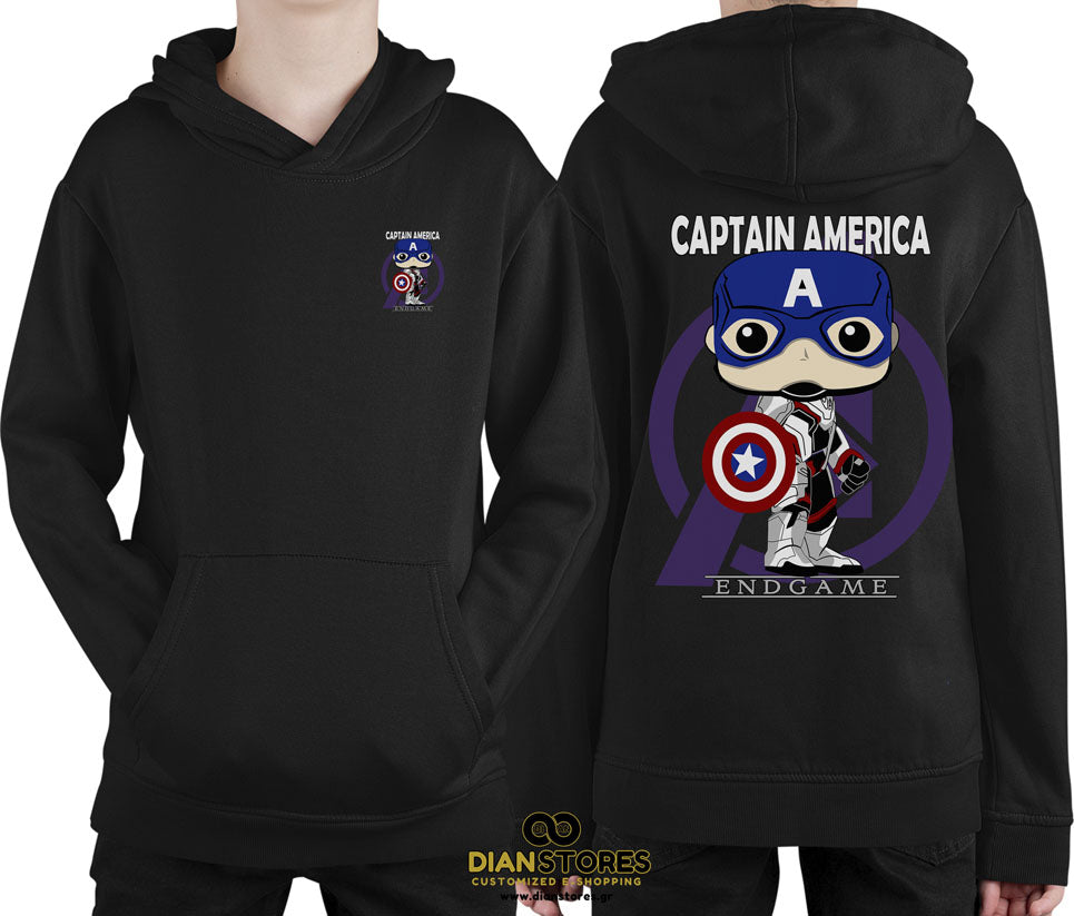 Φούτερ με κουκούλα Captain America