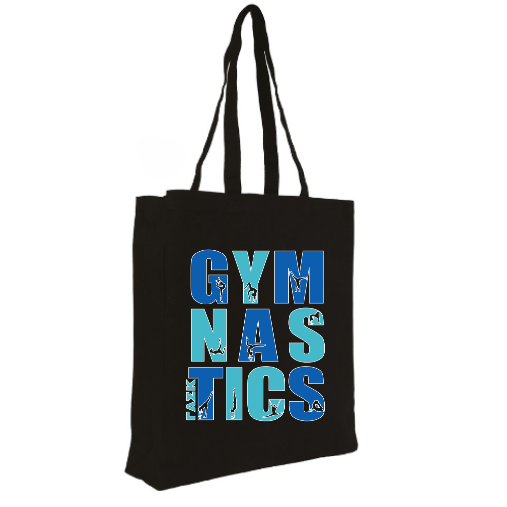 Tote bag Μαύρη μεγάλη με πιέτα Gymnastics ΓΑΣ Καλύβια season 2023-2024