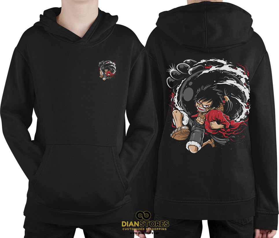 Φούτερ με κουκούλα Luffy Onepiece