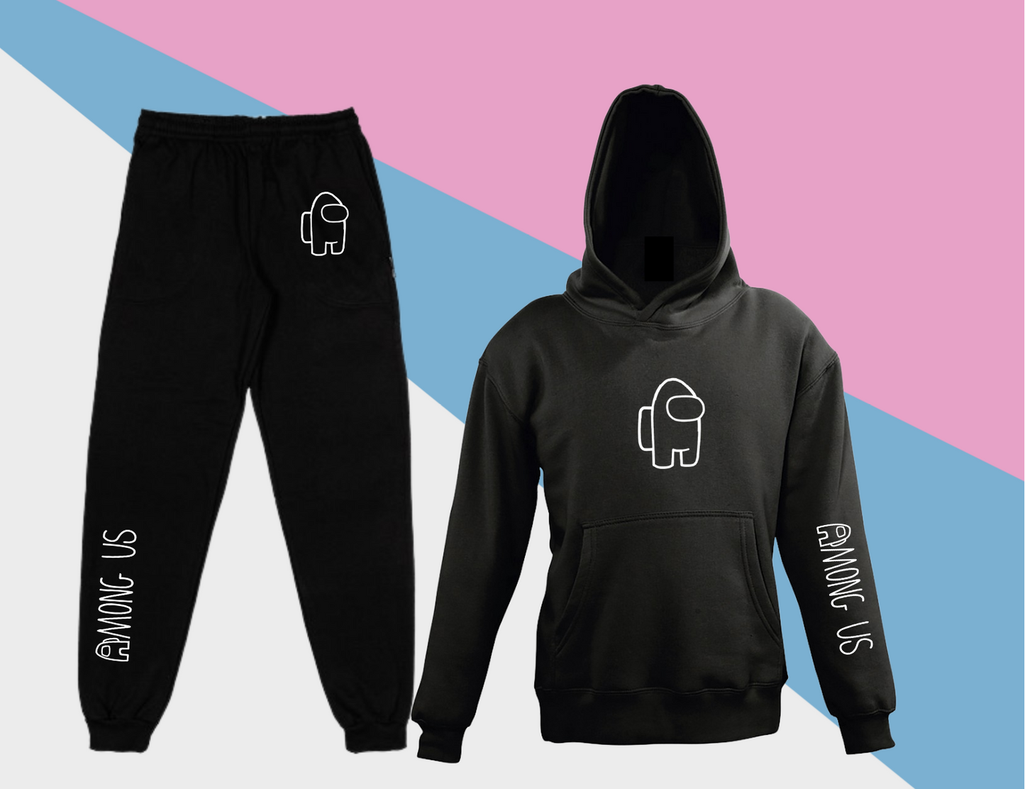 Φόρμα Among Us - Φούτερ Μάυρο/Παντελόνι Μάυρο