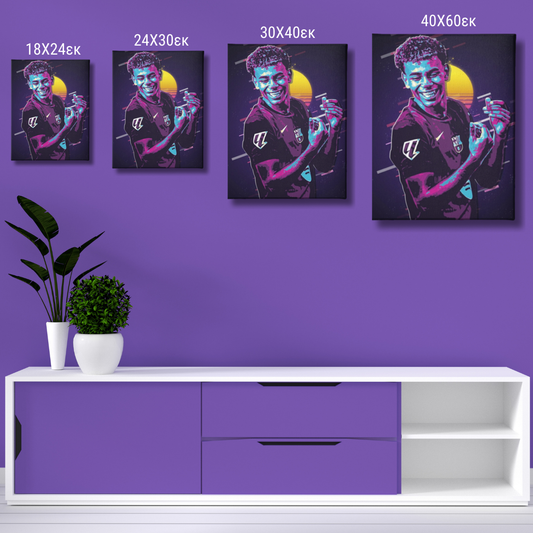 LAMINE YAMAL BARCELONA ΚΑΜΒΑΣ ΤΥΠΩΜΕΝΟΣ