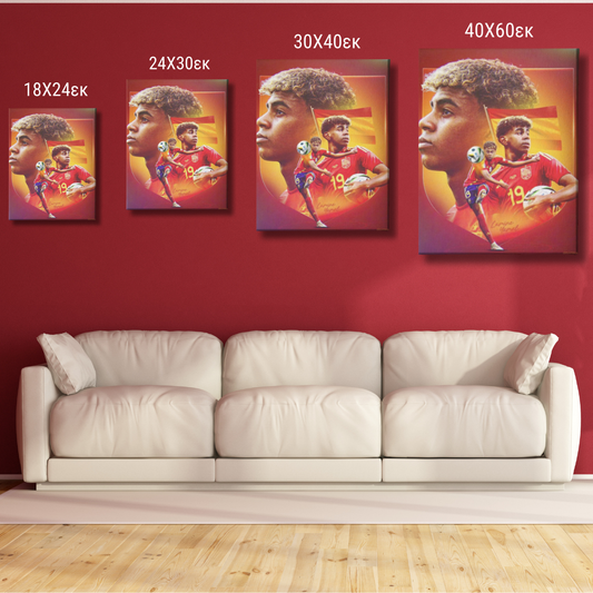 LAMINE YAMAL ΙΣΠΑΝΙΑ ΚΑΜΒΑΣ ΤΥΠΩΜΕΝΟΣ