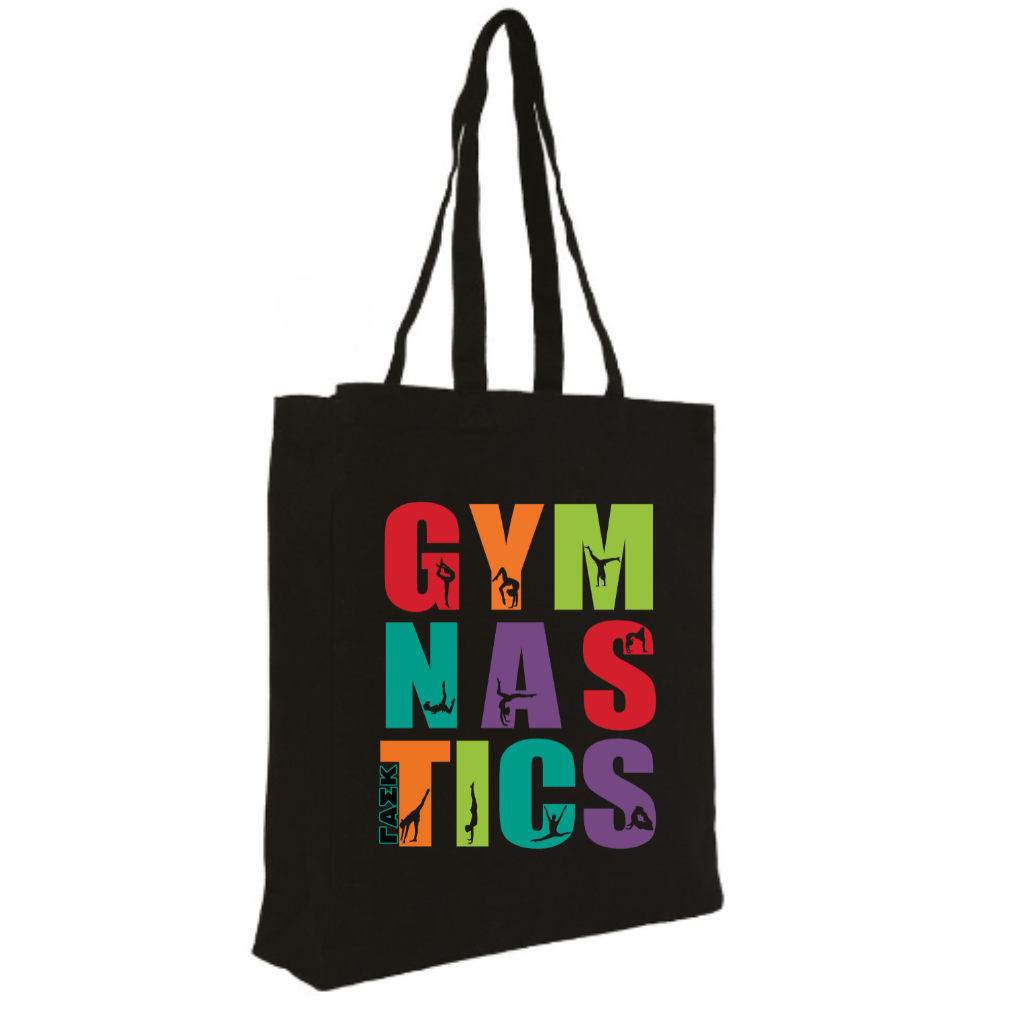 Tote bag Μαύρη μεγάλη με πιέτα Gymnastics ΓΑΣ Καλύβια season 2022-2023
