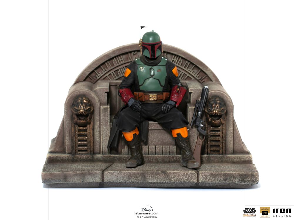 Iron Studios Deluxe: The Mandalorian - Boba Fett on Throne Art Scale Statue (1/10) (LUCSWR45621-10)