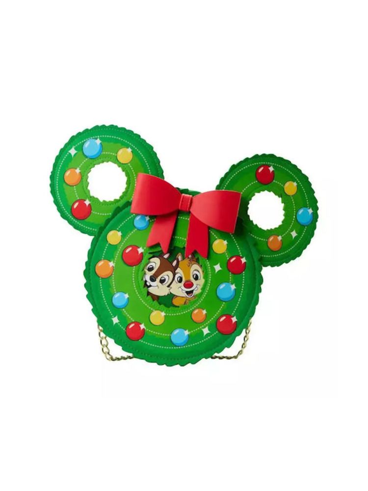 Loungefly: Disney - Chip And Dale Figural Wreath Crossbody Bag (WDTB2679)