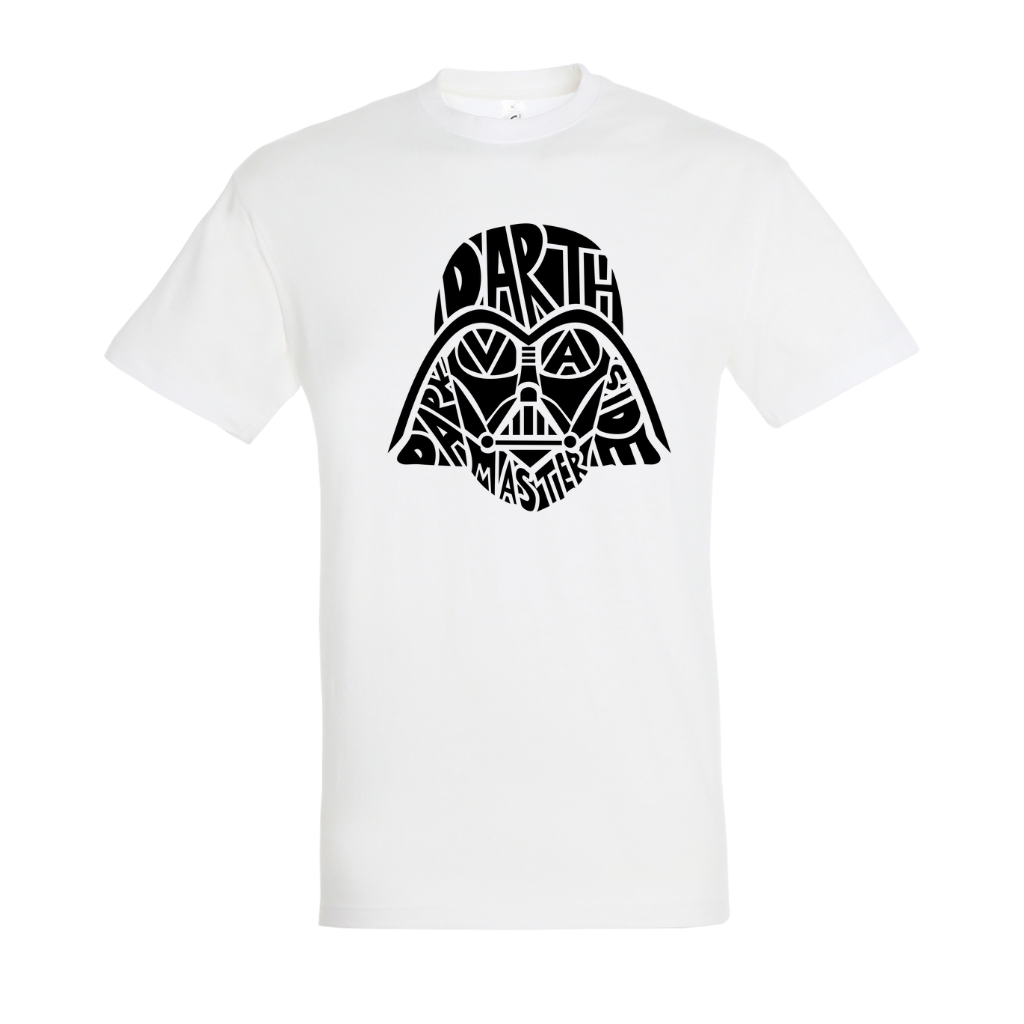 T-shirt με ψηφιδωτή σταμπα Typograhy Darthrader