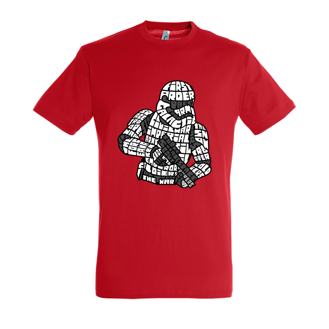 T-shirt με ψηφιδωτή σταμπα Typograhy First Rader Starwars