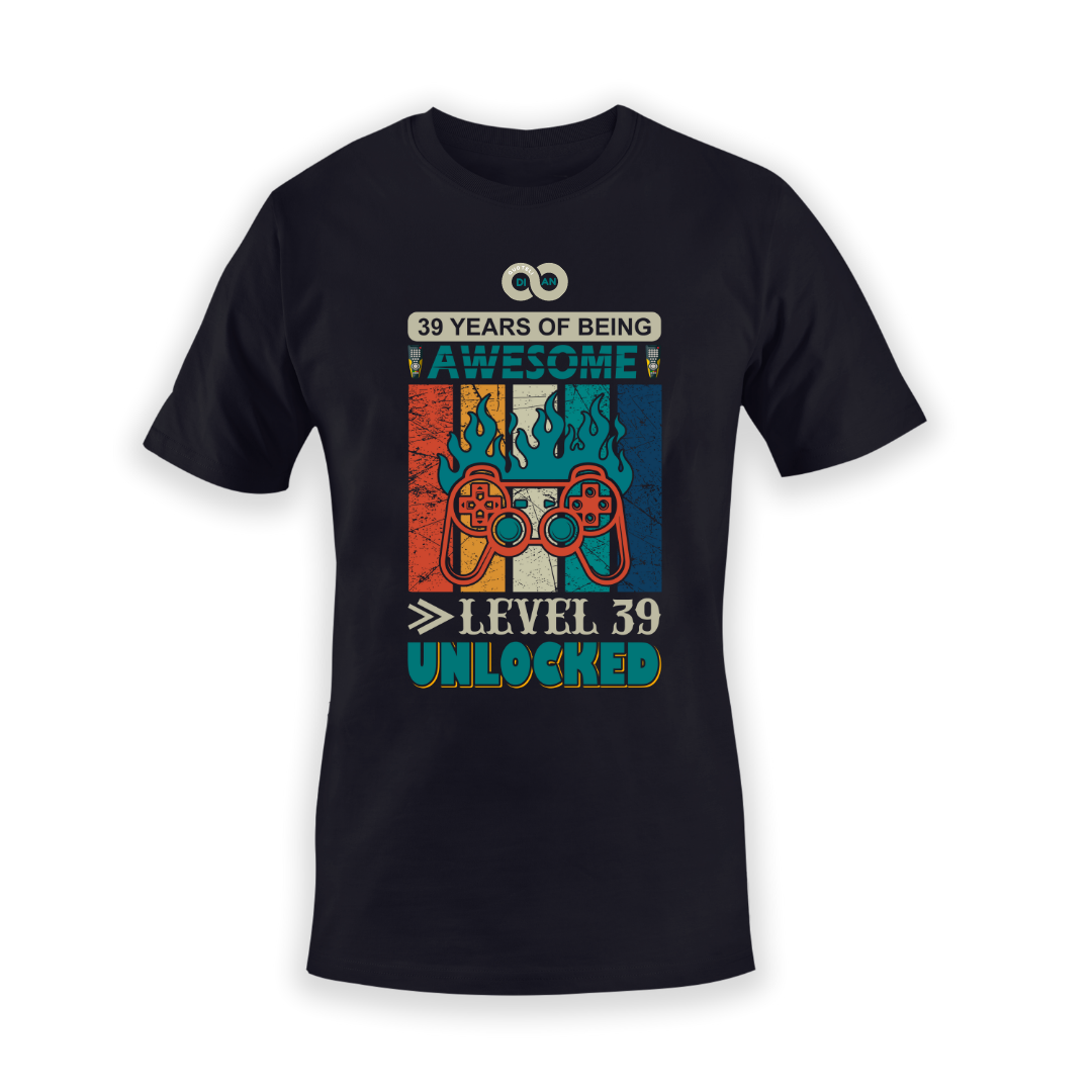 Τ-shirt Gaming 38 years awesome level unlocked