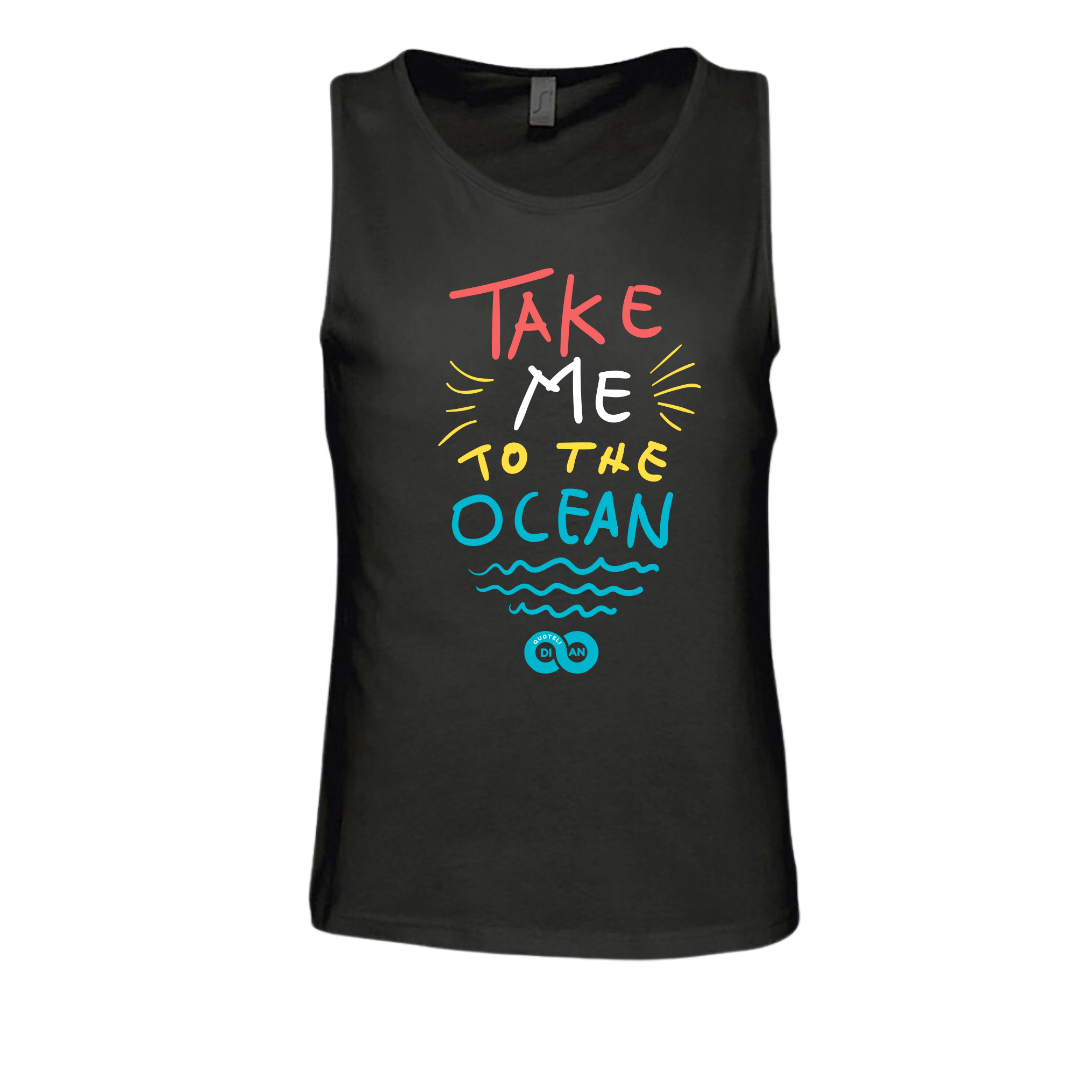 Τshirt Αμάνικο Αντρικό Μάυρο Summer Take me to the ocean