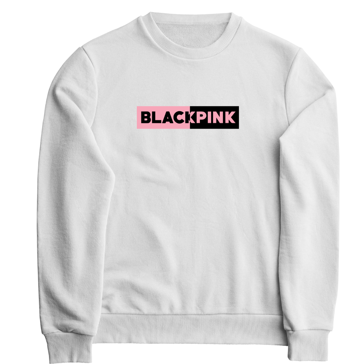 Black Pink Φούτερ Μπλούζα Λευκό Logo