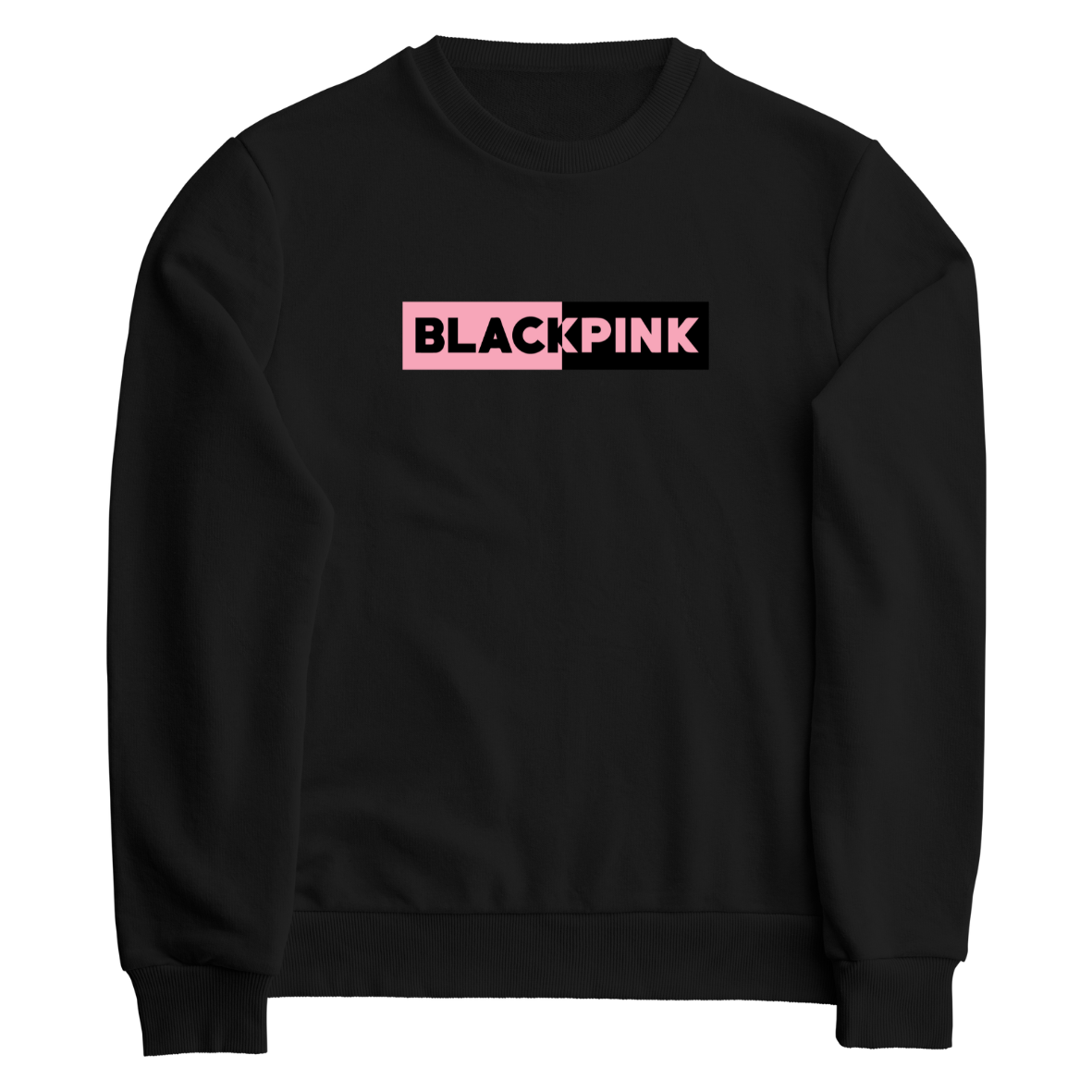 Black Pink Φούτερ Μπλούζα Μαύρο Logo