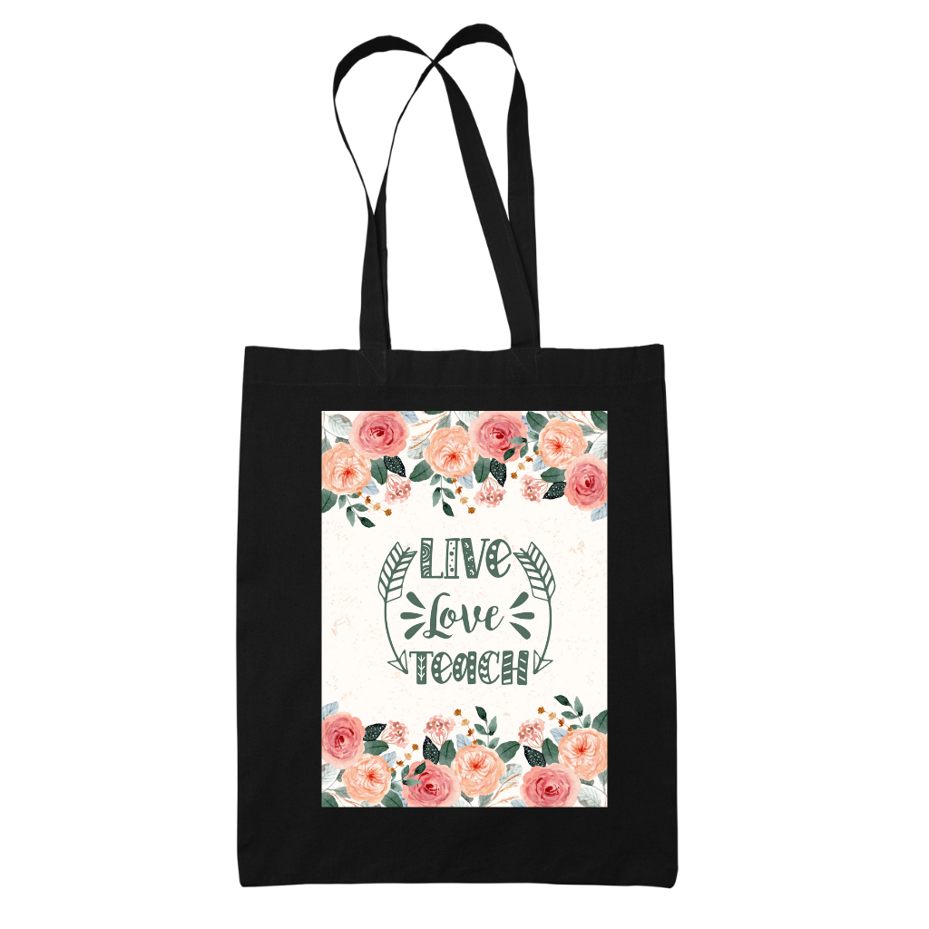 Tote bag τσάντα μάυρη πάνινη βαμβακερή για δασκάλες "So Long School Hello Summer"