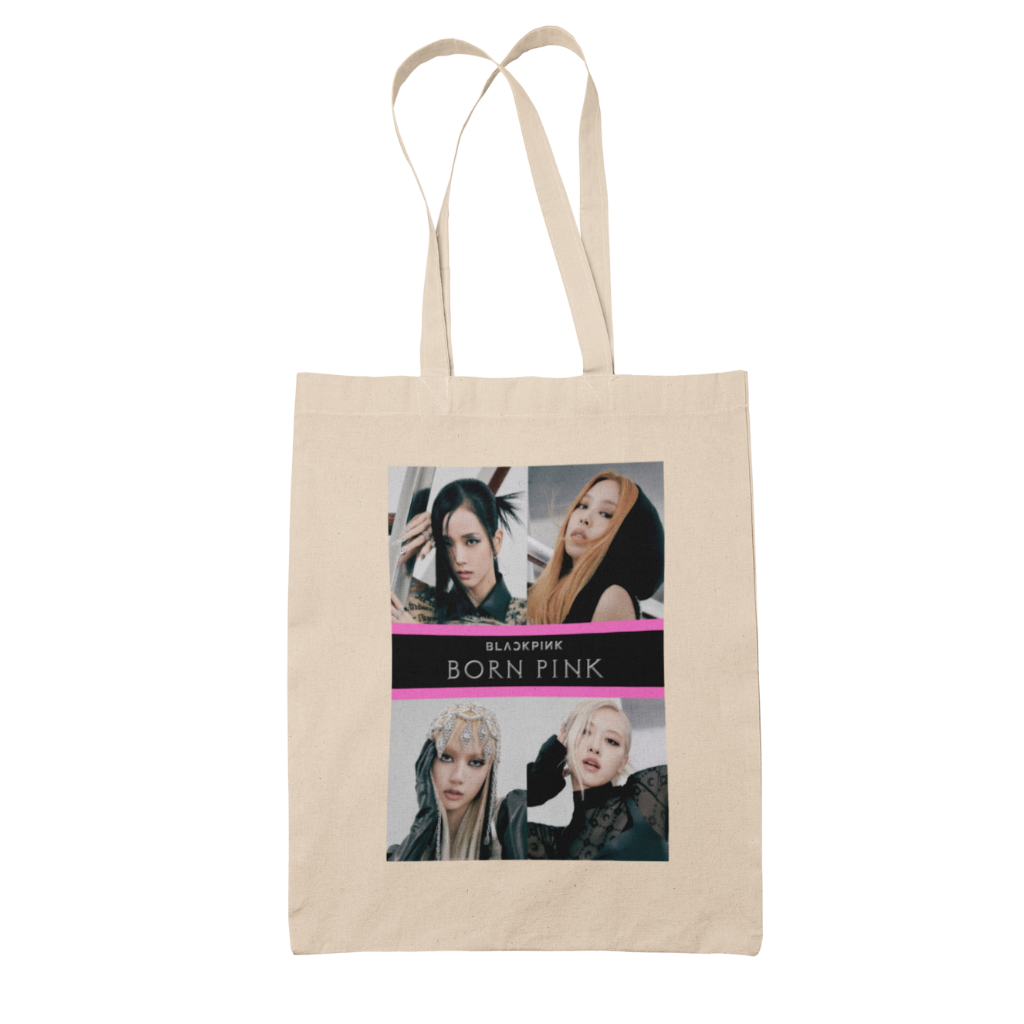 Black Pink Born Pink Tote bag τσάντα βαμβακέρη μάυρη