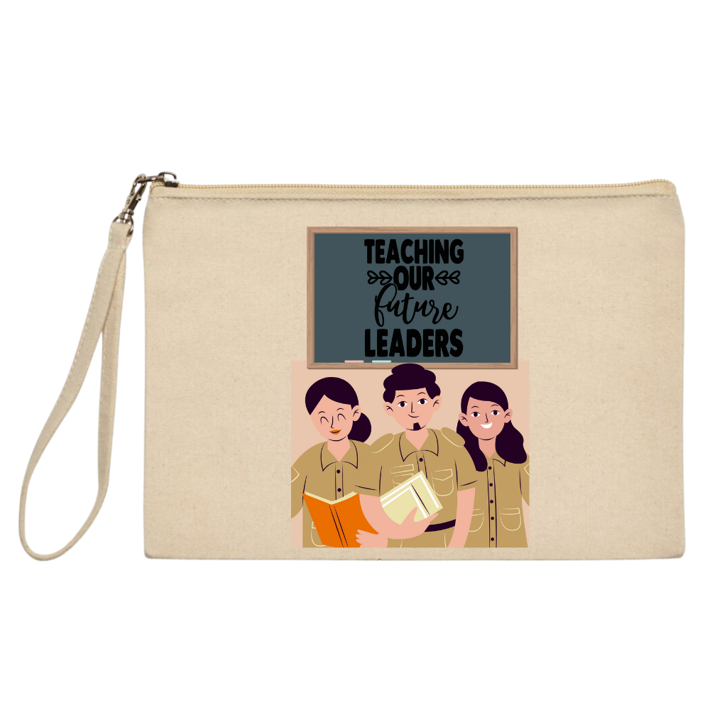 Νεσεσέρ μπεζ βαμβακέρη πάνινη για δασκάλες "Teaching our futire leaders"