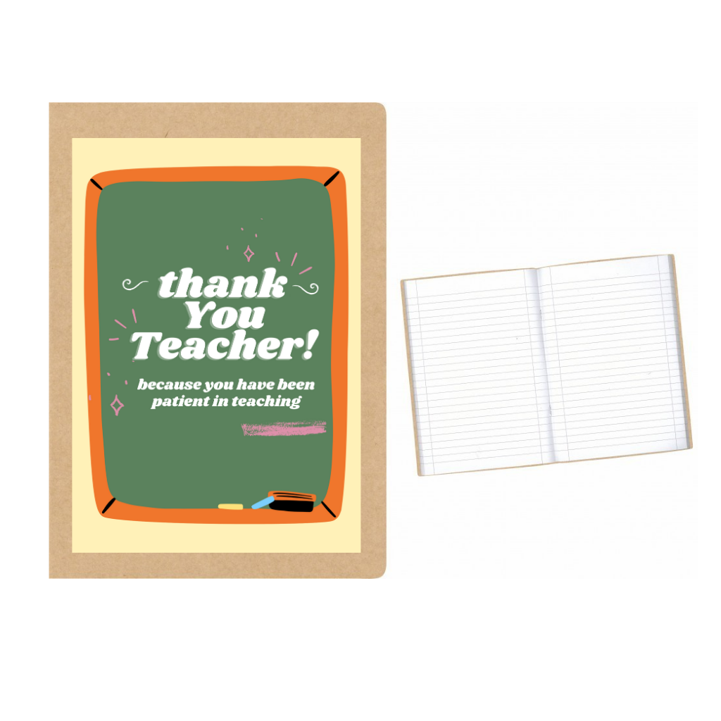 Τετράδιο απλό για δασκάλες "Thank you teacher"