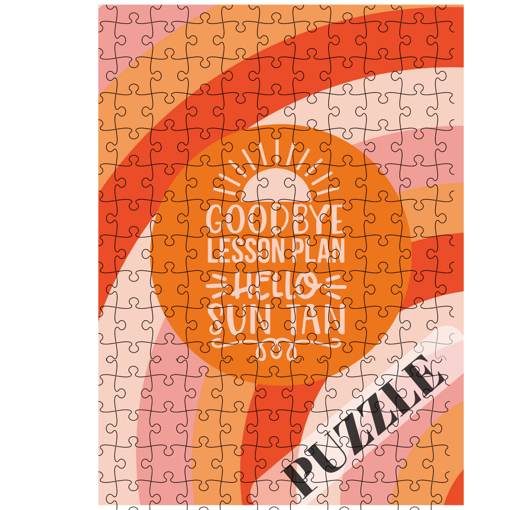 Πάζλ Α4 70τεμ για δασκάλες "Goodbye Lesson Plan Hello Tan"