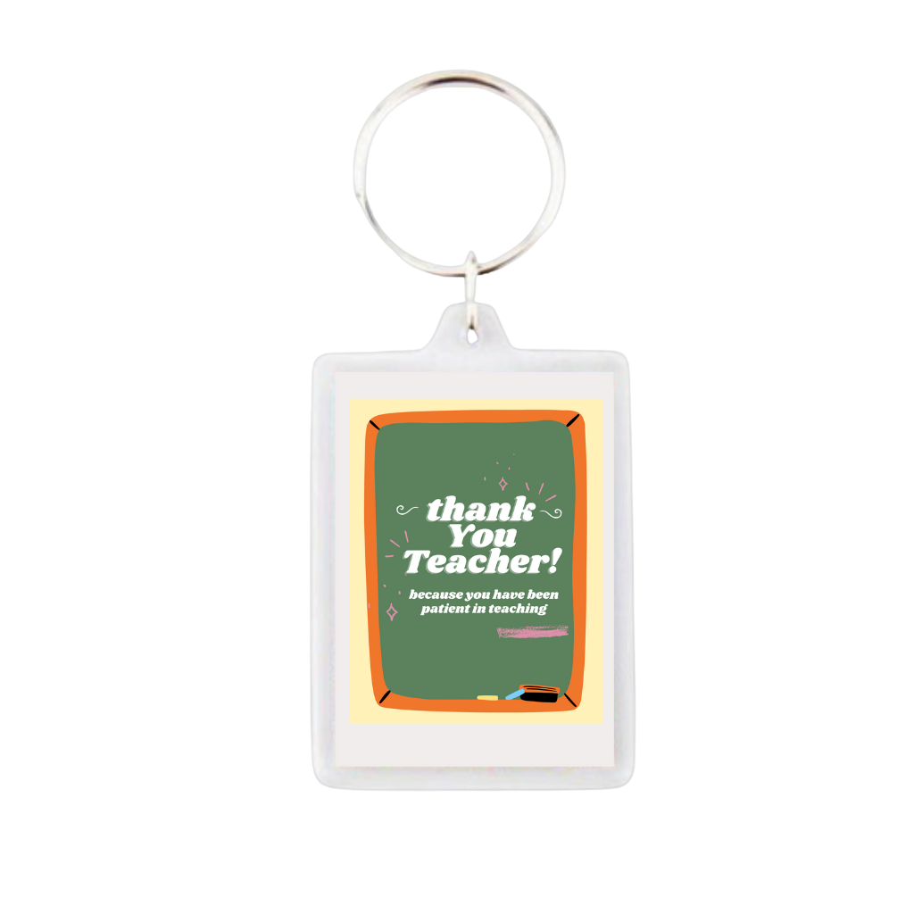 Μπρελόκ Plexiglass για δασκάλες "Thank you teacher"
