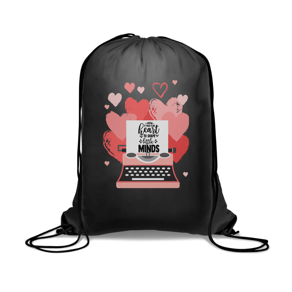 Σακίδιο πλάτης πολυέστερ μάυρο για δασκάλες "Heart-Minds"
