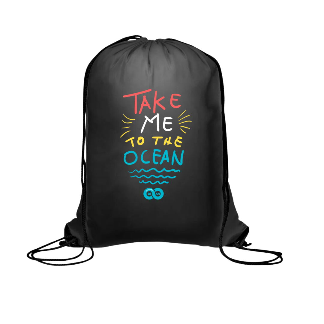 Σακίδιο πλάτης πολυέστερ μάυρο Summer Take me to the ocean