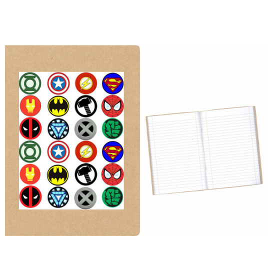 Marvel Logos στάμπα σε Α5 τετράδιο