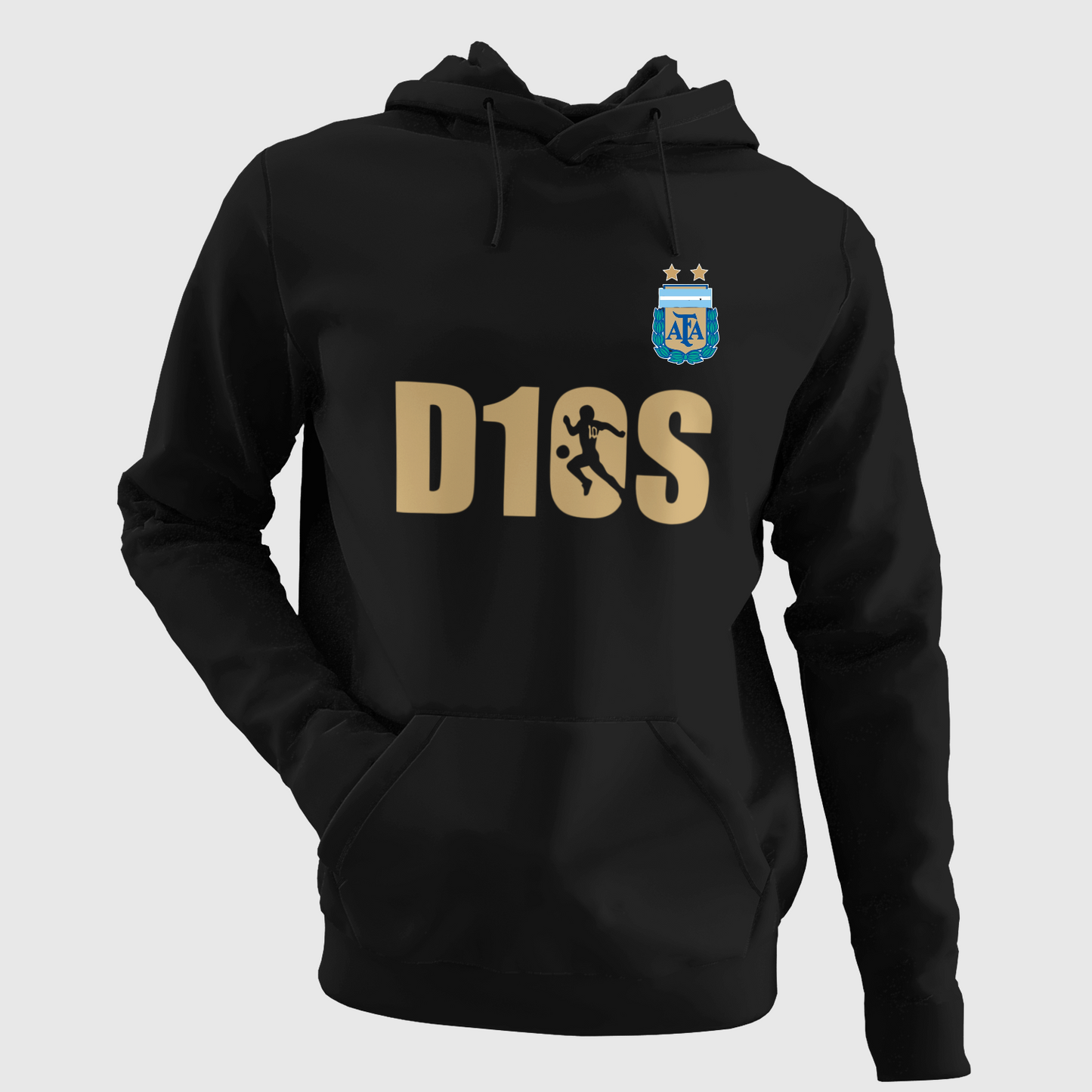 Αργεντινή ομάδα D10S Χρυσό Logo Μαυρό Φούτερ