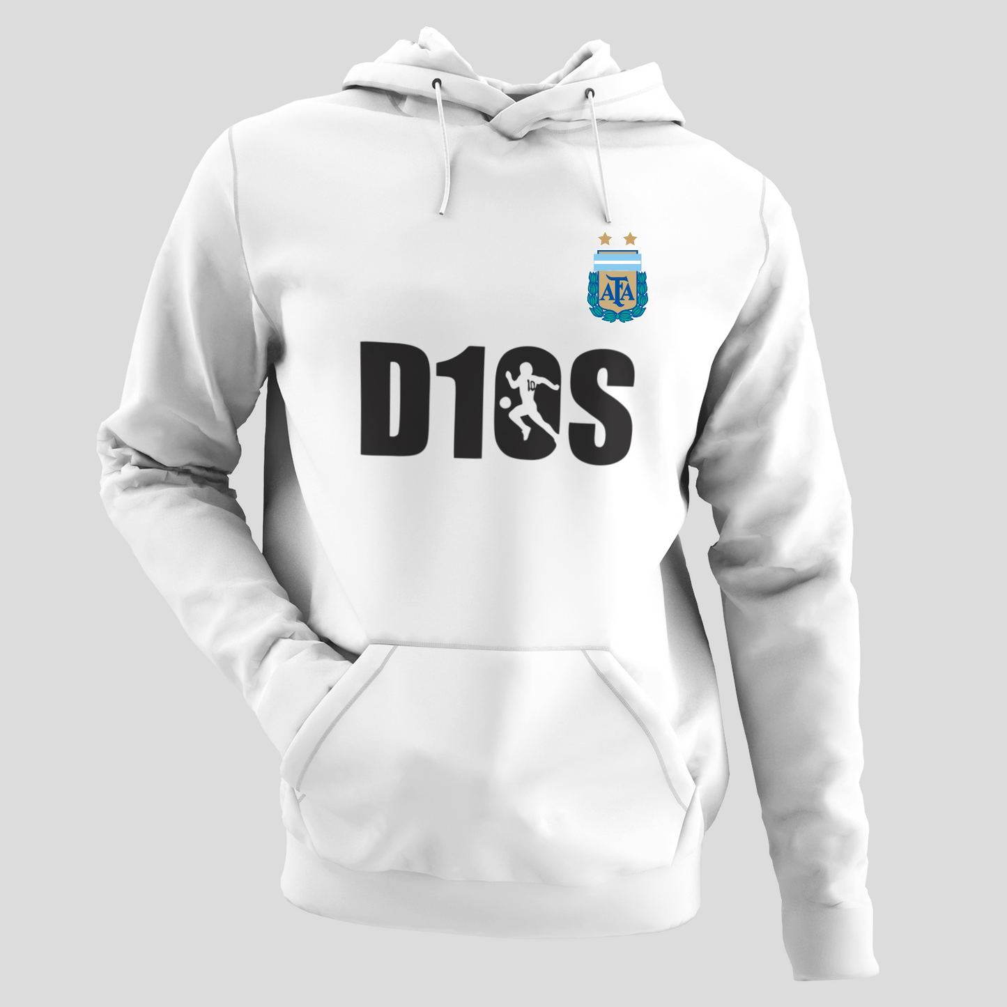Αργεντινή ομάδα D10S Μάυρο Logo Λευκό Φούτερ