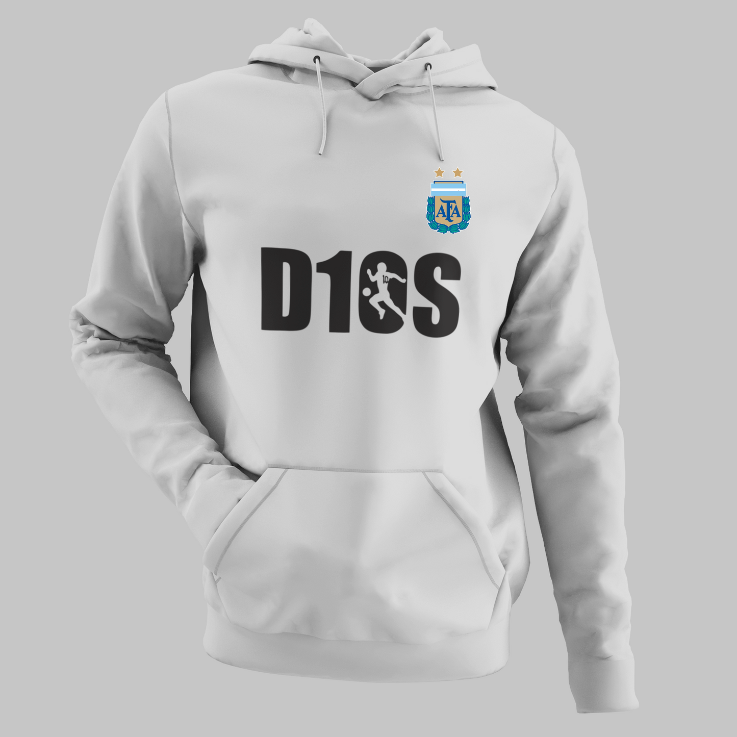 Αργεντινή ομάδα D10S Μαύρο Logo Γκρί Φούτερ