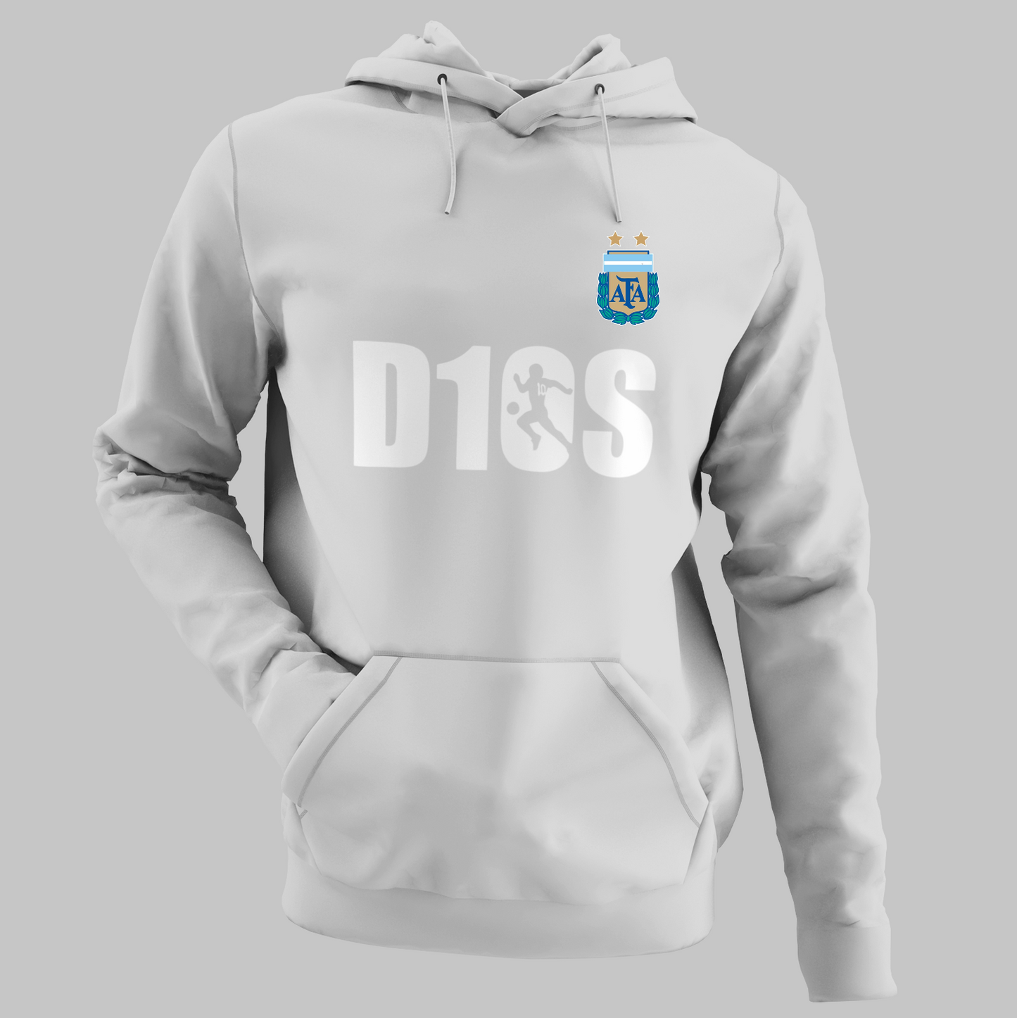 Αργεντινή ομάδα D10S Λευκό Logo Γκρί Φούτερ