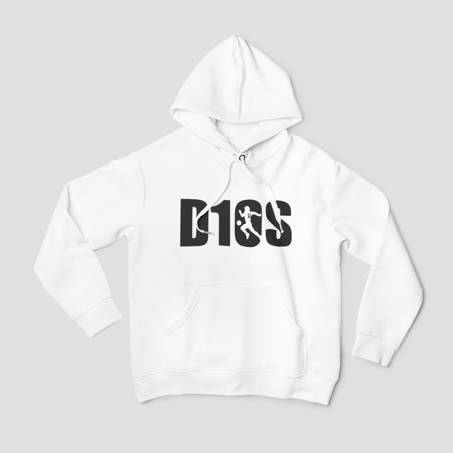 Diego Maradona D10S Μάυρο Logo Λευκό Φούτερ