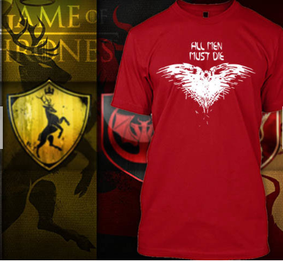 (TSGT-004) ΜΠΛΟΥΖΑΚΙ TSHIRT GAME OF THRONES ALL MEN MUST DIE RED