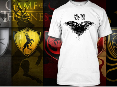 (TSGT-005) ΜΠΛΟΥΖΑΚΙ TSHIRT GAME OF THRONES ALL MEN MUST DIE WHITE