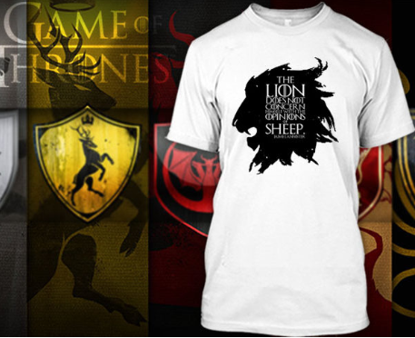 (TSGT-033) ΜΠΛΟΥΖΑΚΙ TSHIRT GAME OF THRONES JAMIE LANNISTER WHITE