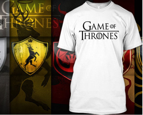 (TSGT-044) ΜΠΛΟΥΖΑΚΙ TSHIRT GAME OF THRONES LOGO WHITE