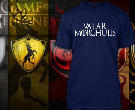 (TSGT-051) ΜΠΛΟΥΖΑΚΙ TSHIRT GAME OF THRONES VALAR MORGULIS BLUE
