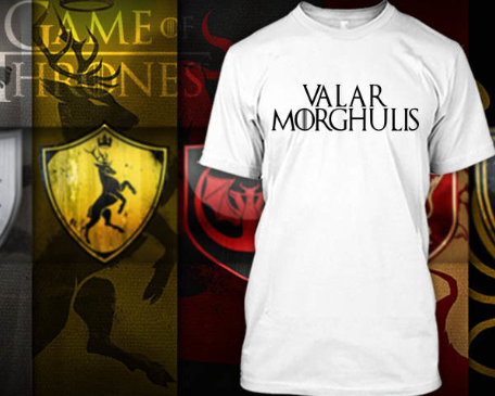 (TSGT-054) ΜΠΛΟΥΖΑΚΙ TSHIRT GAME OF THRONES VALAR MORGULIS WHITE
