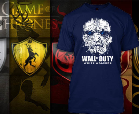 (TSGT-056) ΜΠΛΟΥΖΑΚΙ TSHIRT GAME OF THRONES WHITE WALKERS BLUE