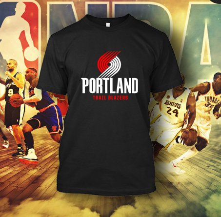 (TSNB-036 ΜΠΛΟΥΖΑΚΙ TSHIRT NBA PORTLAND TRAIL BLAZERS BLACK