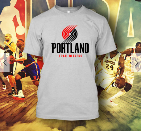 (TSNB-037 ΜΠΛΟΥΖΑΚΙ TSHIRT NBA PORTLAND TRAIL BLAZERS WHITE