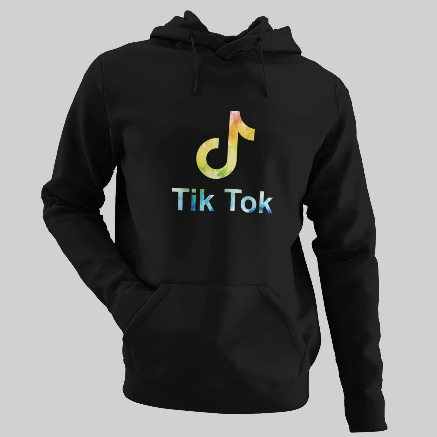 TIK TOK Tie Dye Μαύρο Φούτερ