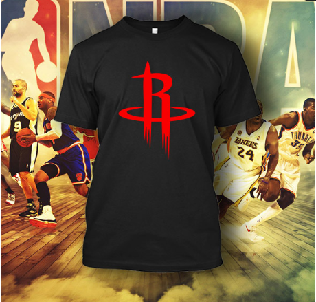 (TSNB-043 ΜΠΛΟΥΖΑΚΙ TSHIRT NBA HOUSTON ROCKETS BLACK