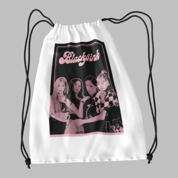 Black Pink Σακίδιο ώμου με κορδόνια