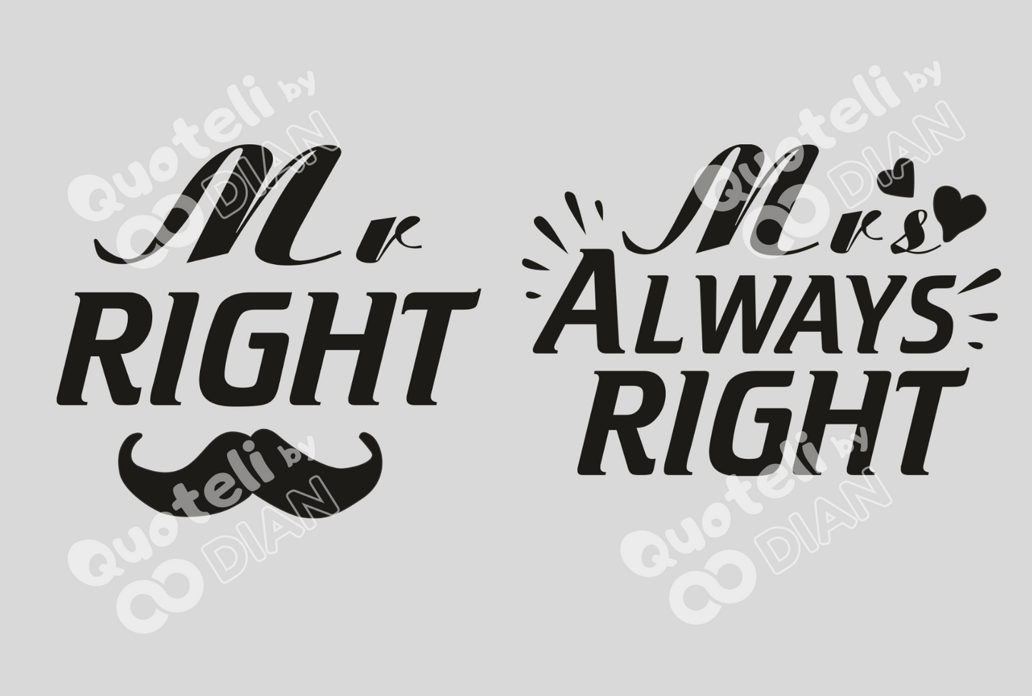 Σετ κούπες Mr Mrs Right