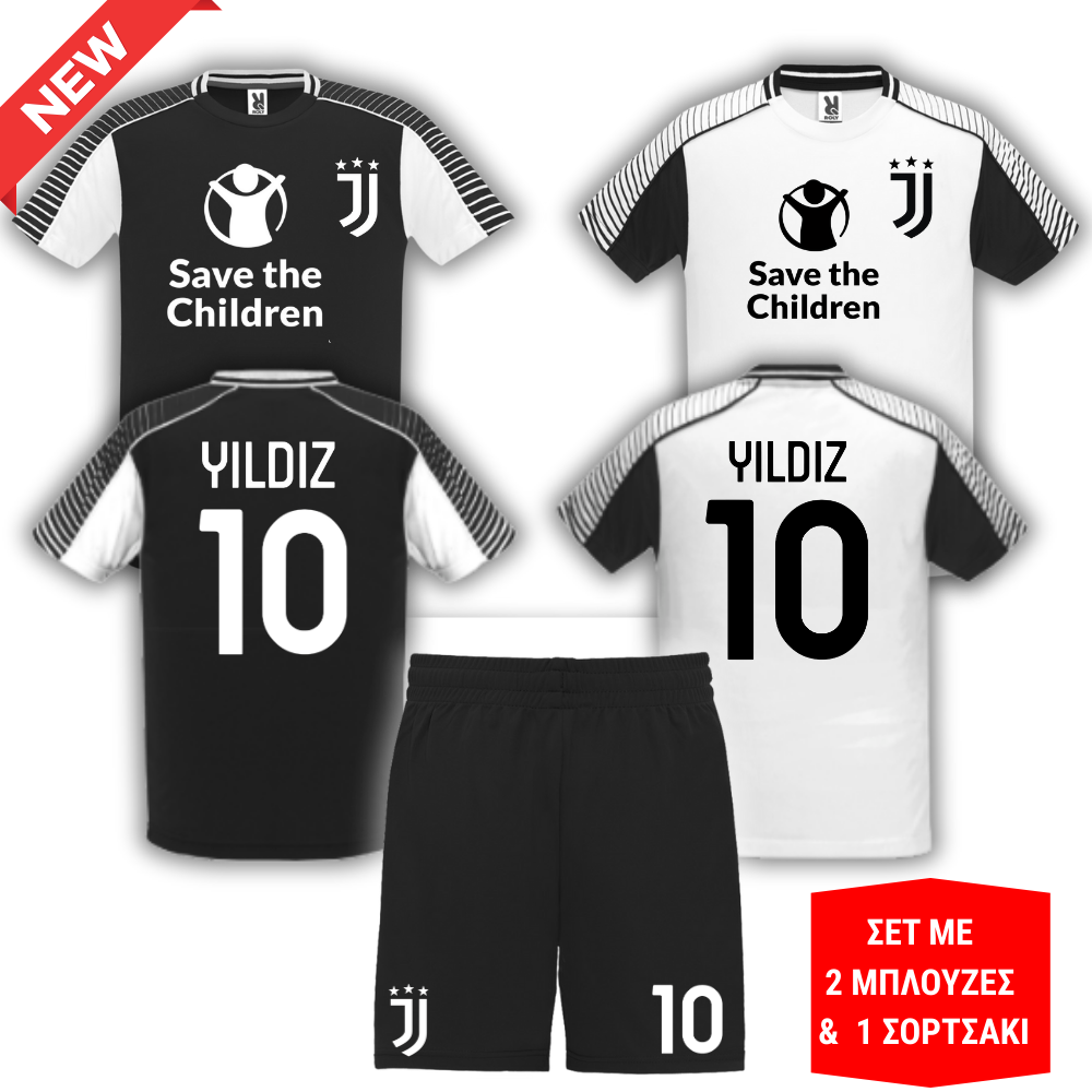 Ποδοσφαιρική εμφάνιση σετ με 2 μπλούζες Yildiz Juventus