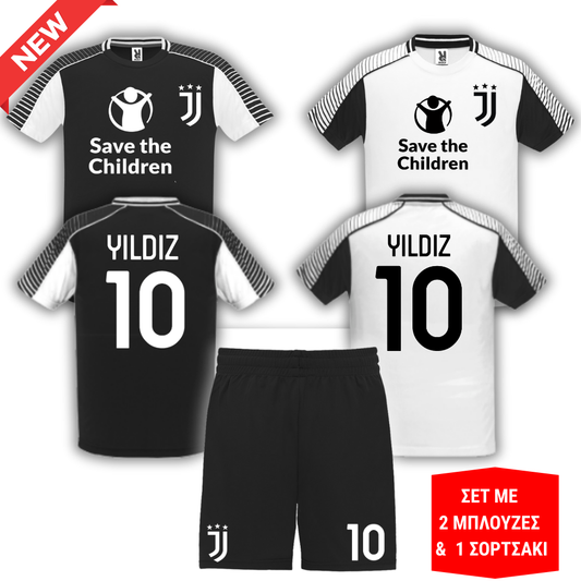 Ποδοσφαιρική εμφάνιση σετ με 2 μπλούζες Yildiz Juventus