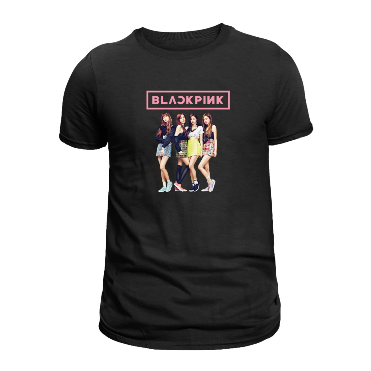 Black Pink Girls Τshirt Μαύρο